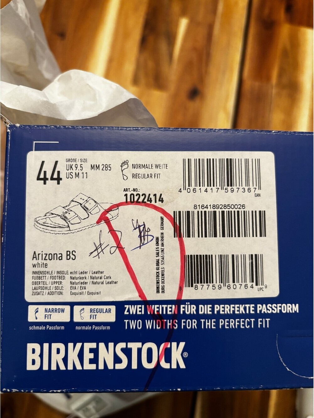 Birkenstock White Arizona EVA Sandals Size 44 Made in Germany - Picture 8 of 9